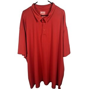 Red Kap 1923 Men's Red Polo Shirt Size 5XL Big & Tall Short Sleeves